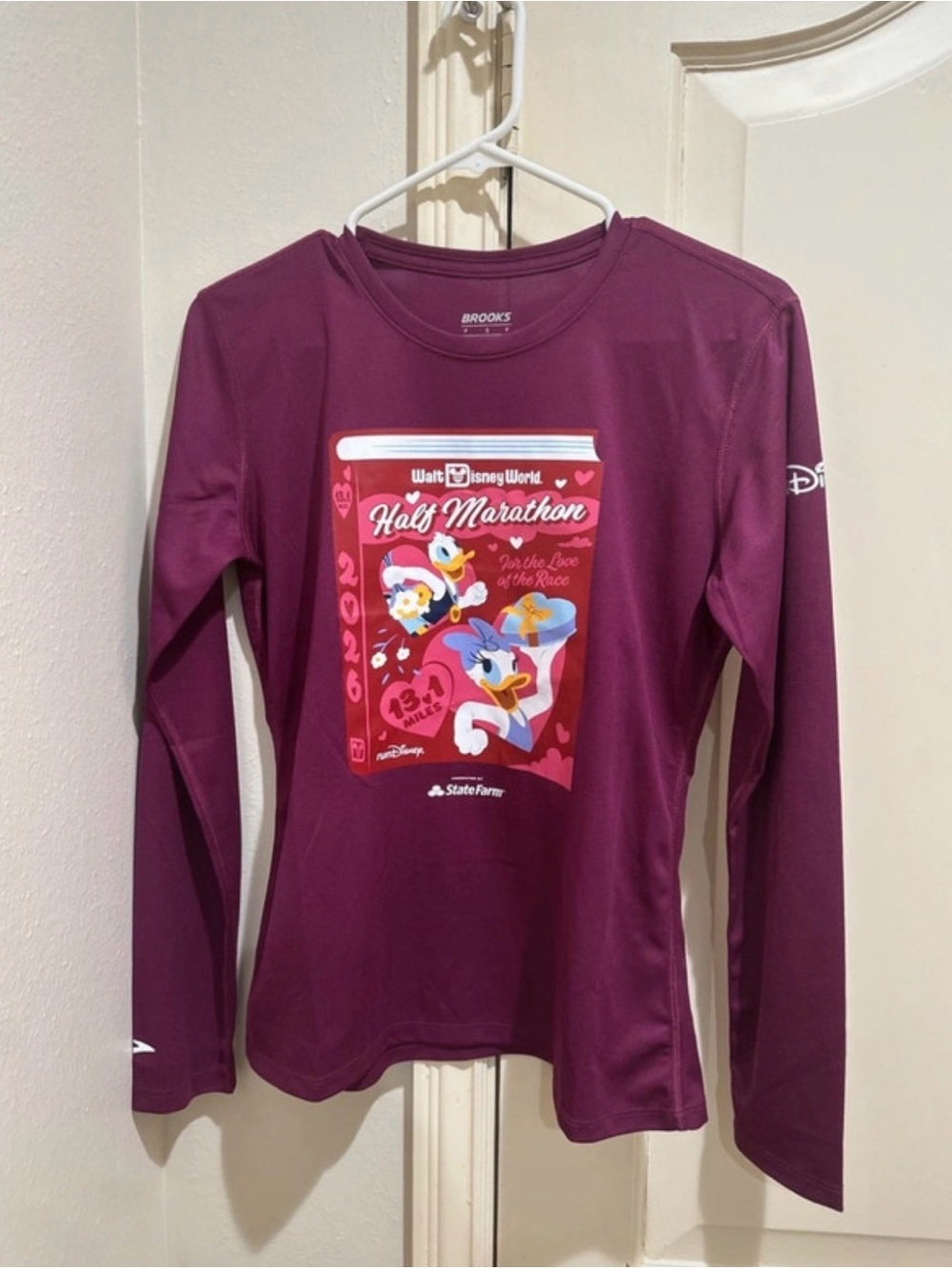 Brooks Kids' Long Sleeve Race Tee - Plum